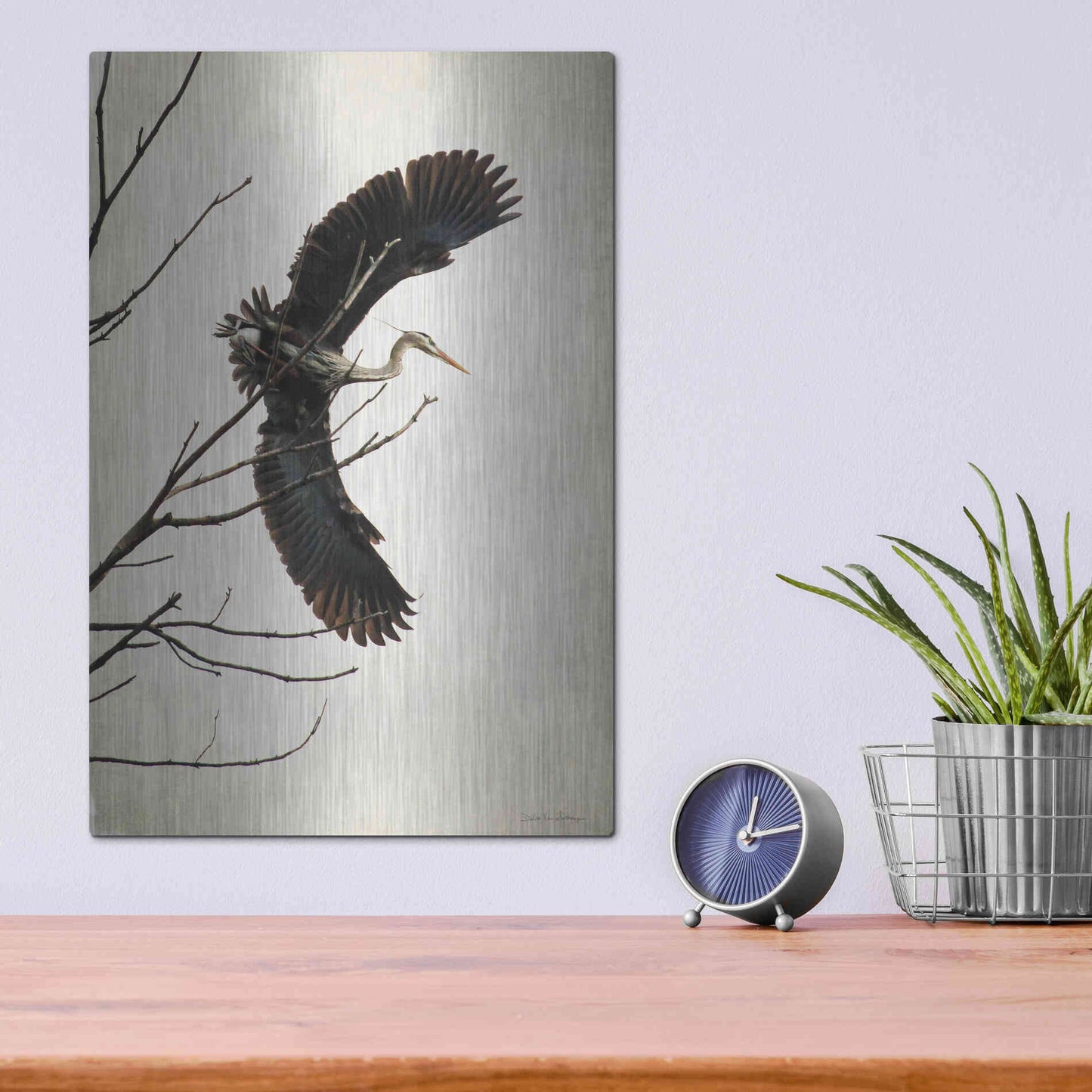 Luxe Metal Art 'Grace' by Debra Van Swearingen, Metal Wall Art,12x16
