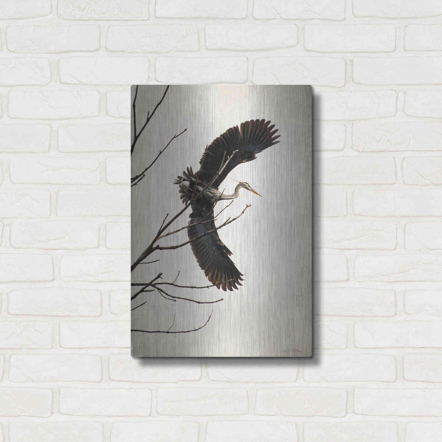 Luxe Metal Art 'Grace' by Debra Van Swearingen, Metal Wall Art,16x24