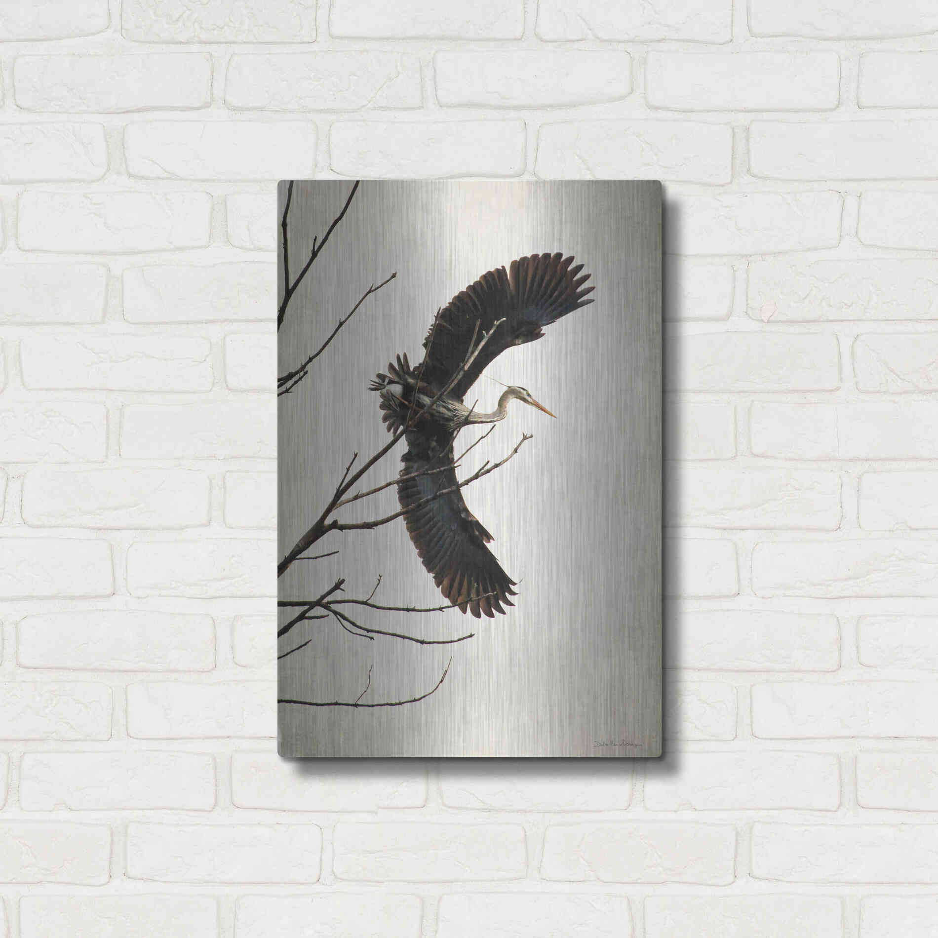 Luxe Metal Art 'Grace' by Debra Van Swearingen, Metal Wall Art,16x24
