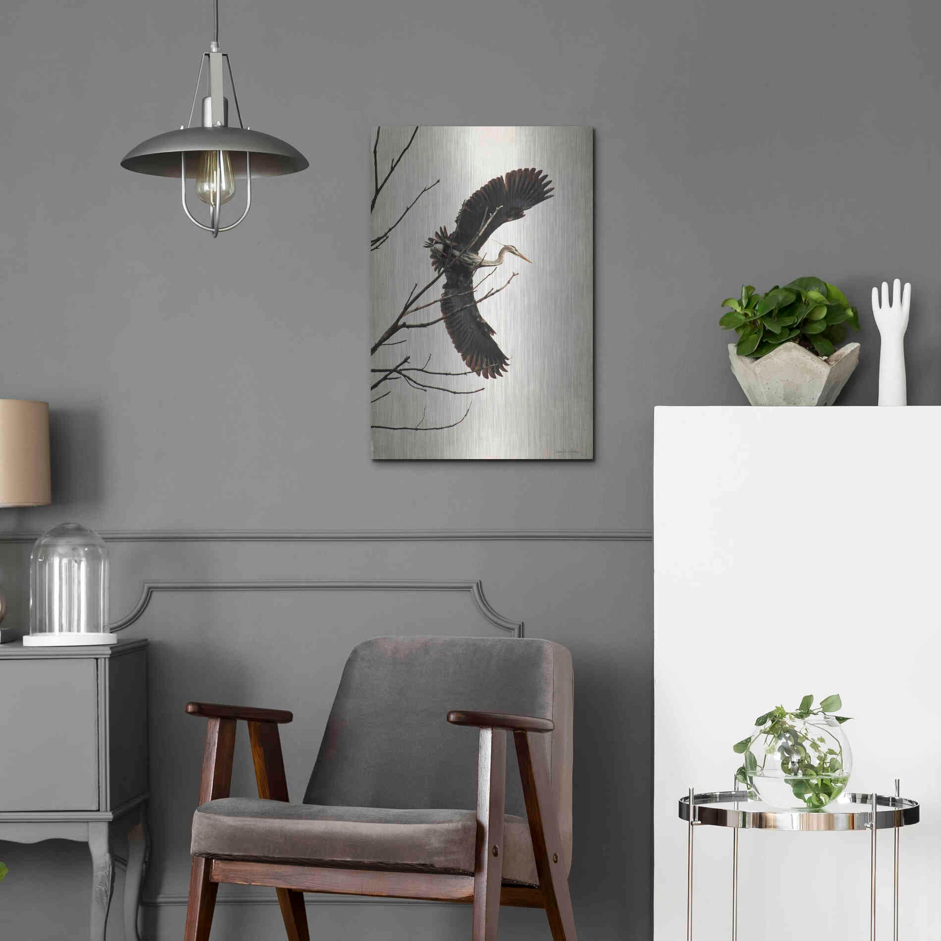 Luxe Metal Art 'Grace' by Debra Van Swearingen, Metal Wall Art,16x24