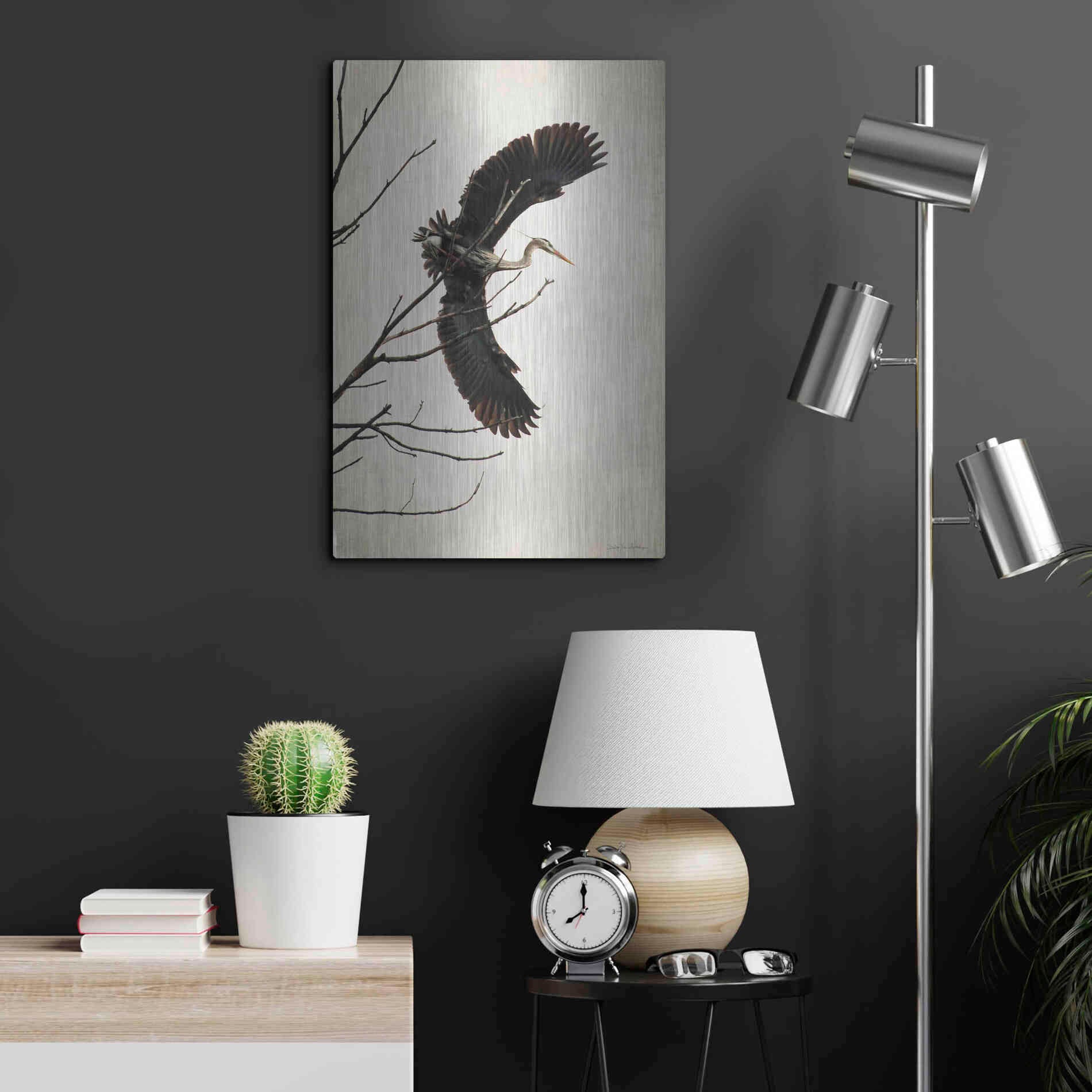 Luxe Metal Art 'Grace' by Debra Van Swearingen, Metal Wall Art,16x24