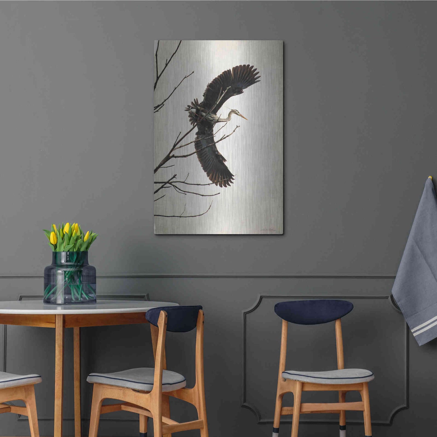 Luxe Metal Art 'Grace' by Debra Van Swearingen, Metal Wall Art,24x36