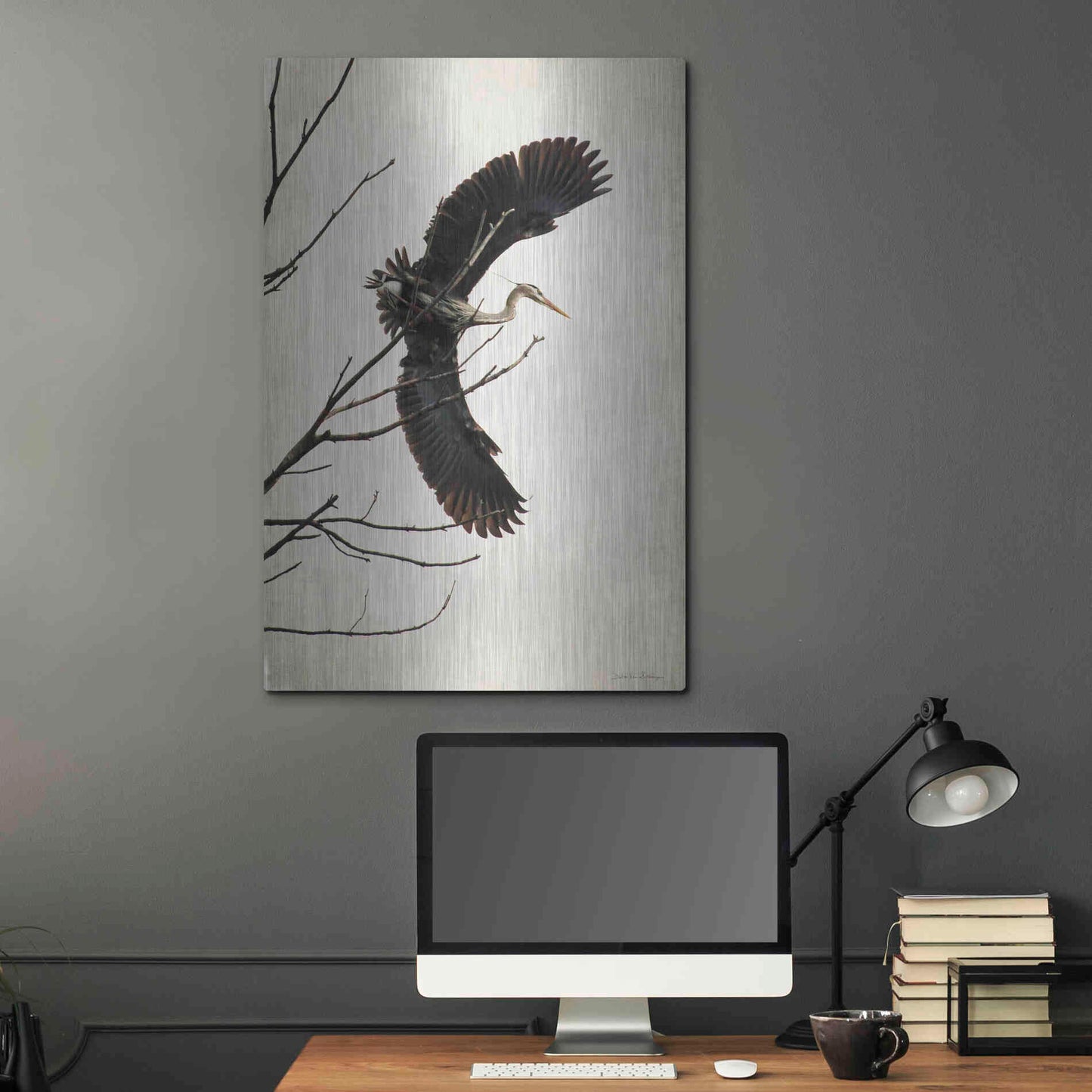 Luxe Metal Art 'Grace' by Debra Van Swearingen, Metal Wall Art,24x36
