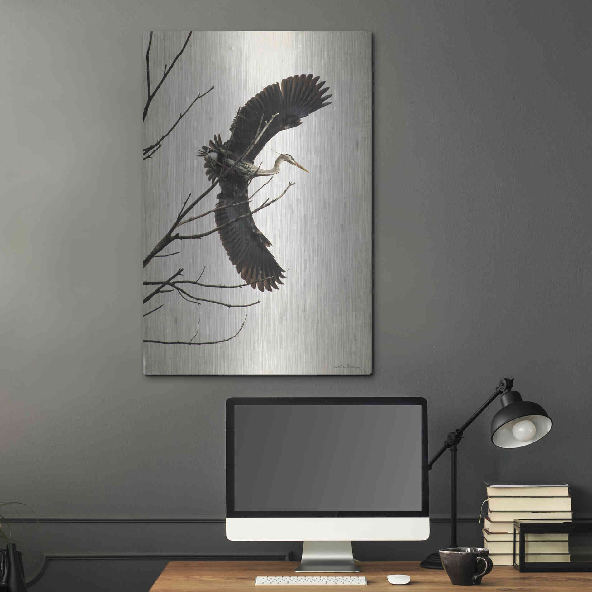 Luxe Metal Art 'Grace' by Debra Van Swearingen, Metal Wall Art,24x36