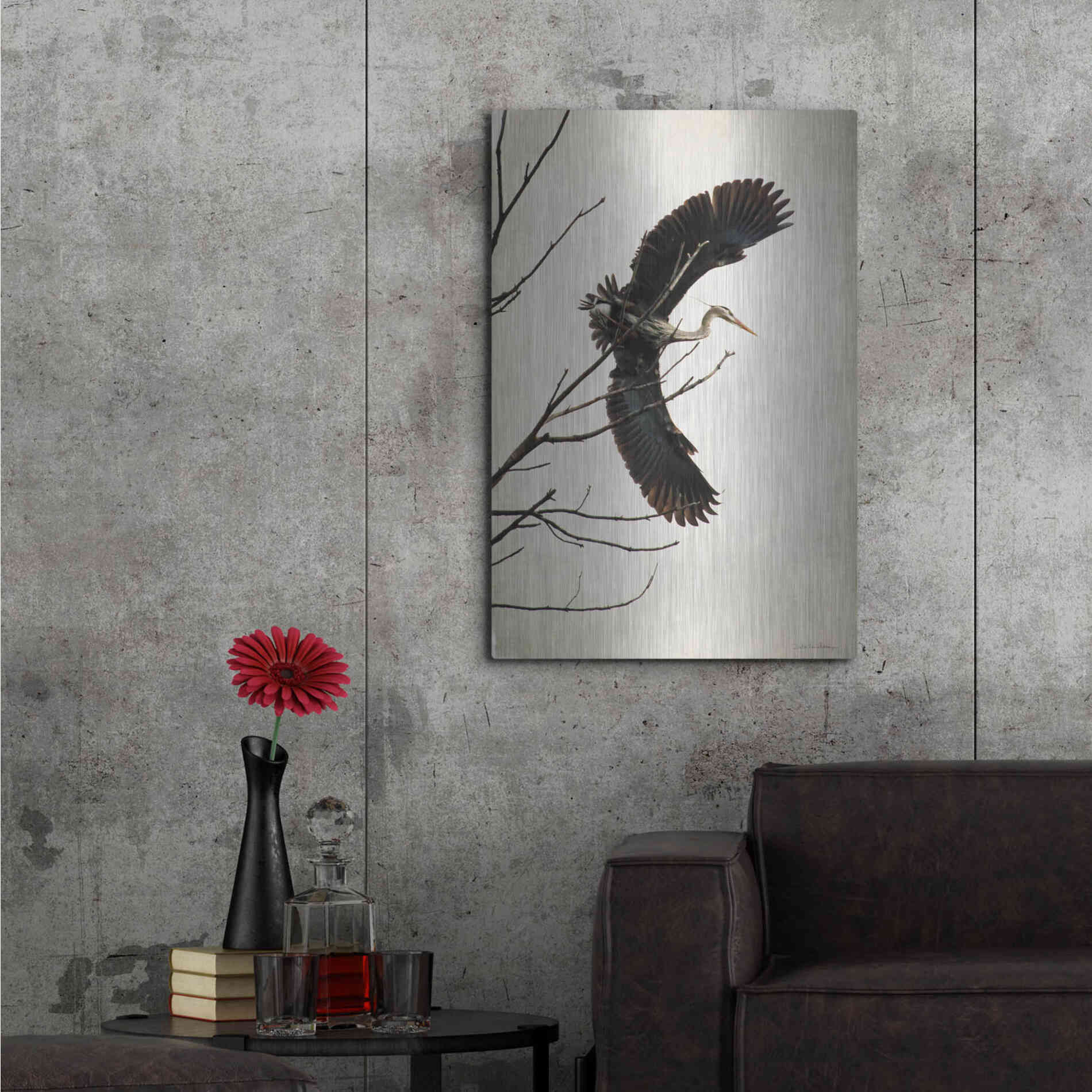 Luxe Metal Art 'Grace' by Debra Van Swearingen, Metal Wall Art,24x36