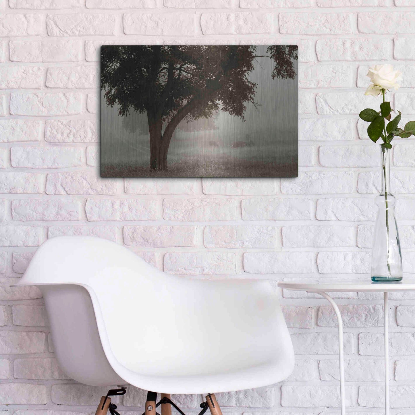 Luxe Metal Art 'Calm Mist' by Debra Van Swearingen, Metal Wall Art,24x16