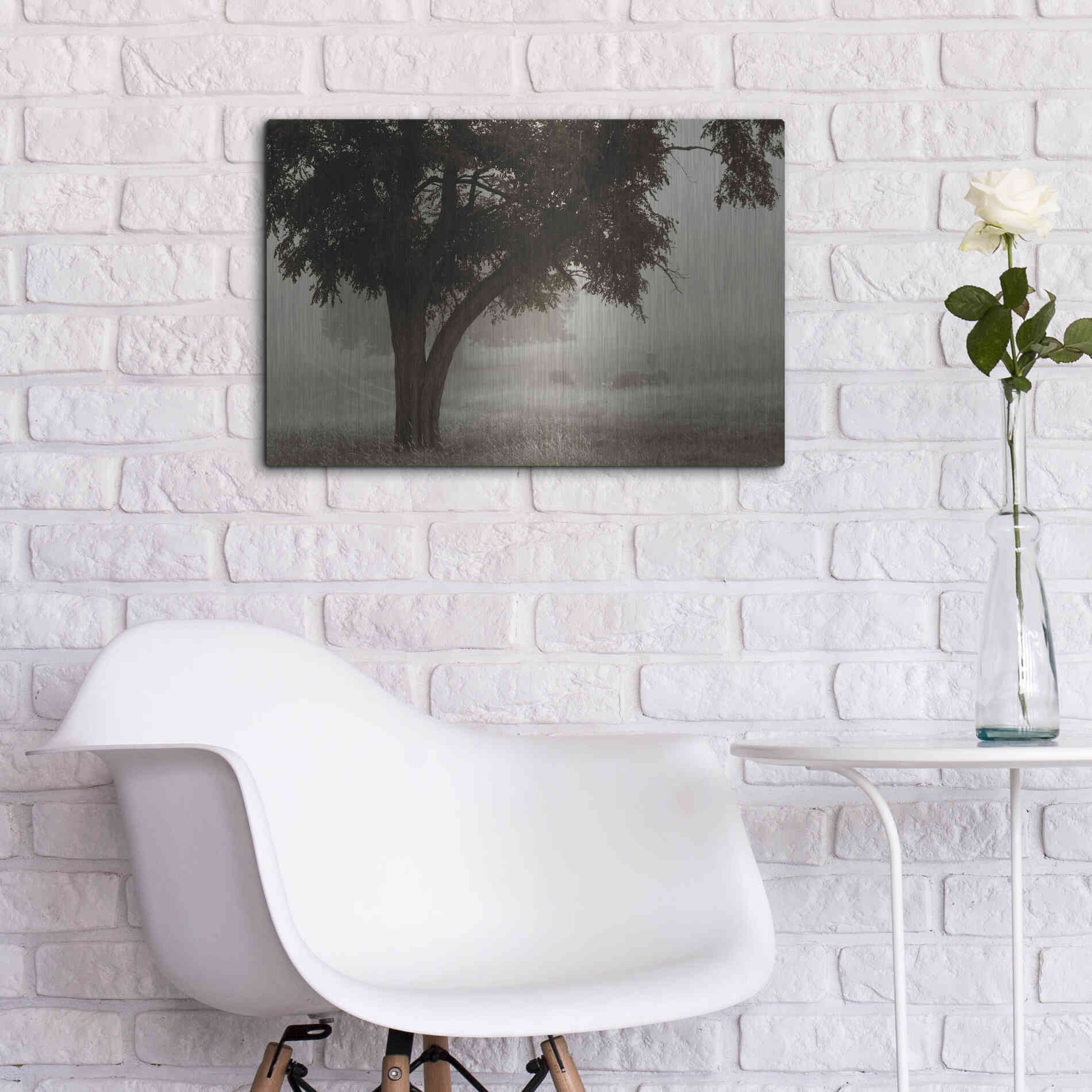 Luxe Metal Art 'Calm Mist' by Debra Van Swearingen, Metal Wall Art,24x16