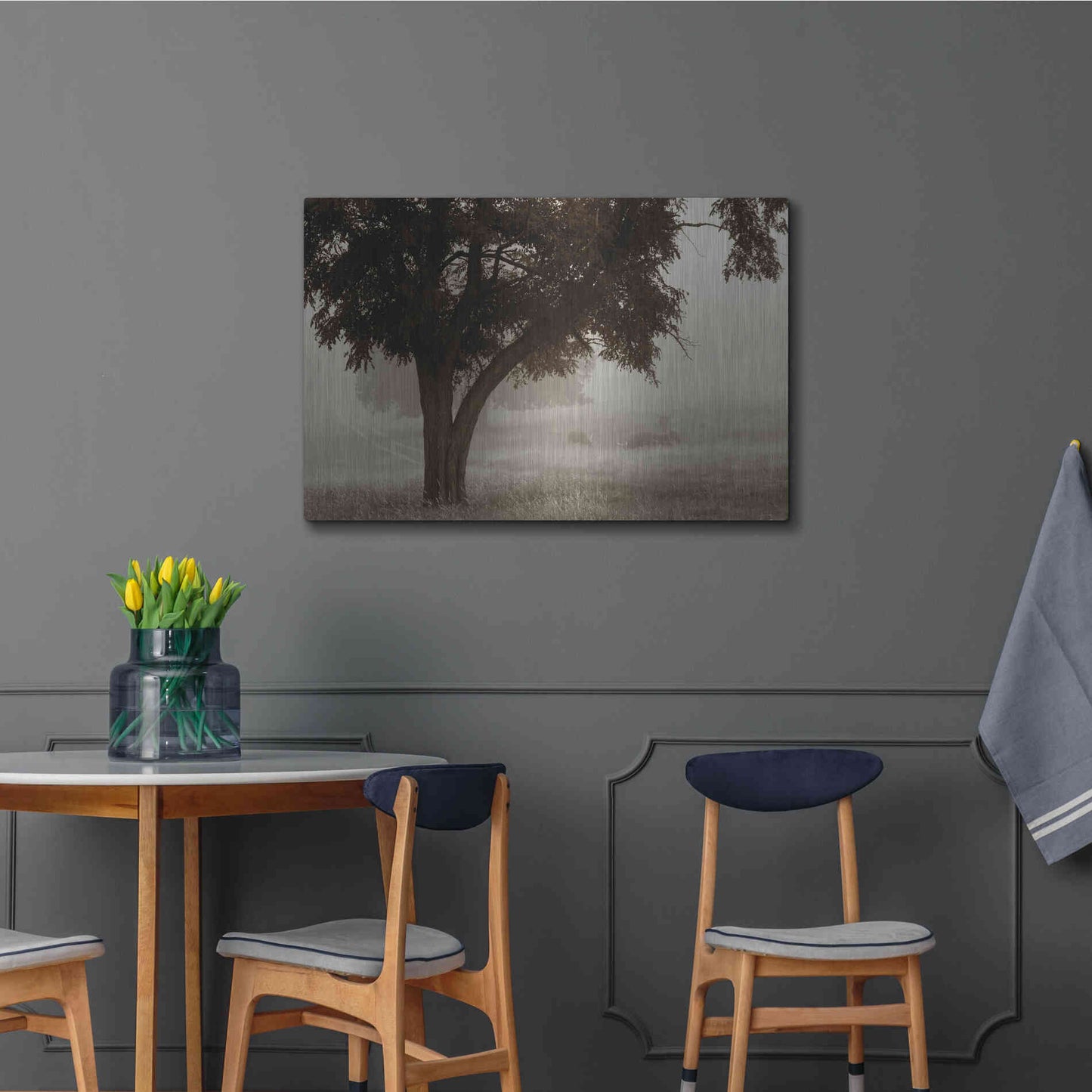 Luxe Metal Art 'Calm Mist' by Debra Van Swearingen, Metal Wall Art,36x24