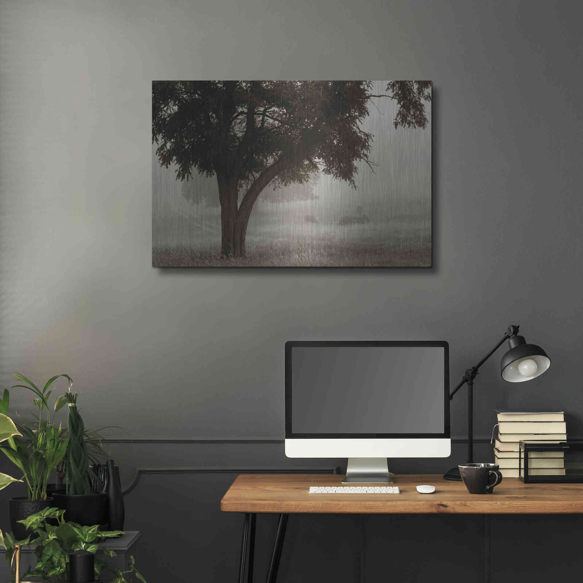 Luxe Metal Art 'Calm Mist' by Debra Van Swearingen, Metal Wall Art,36x24