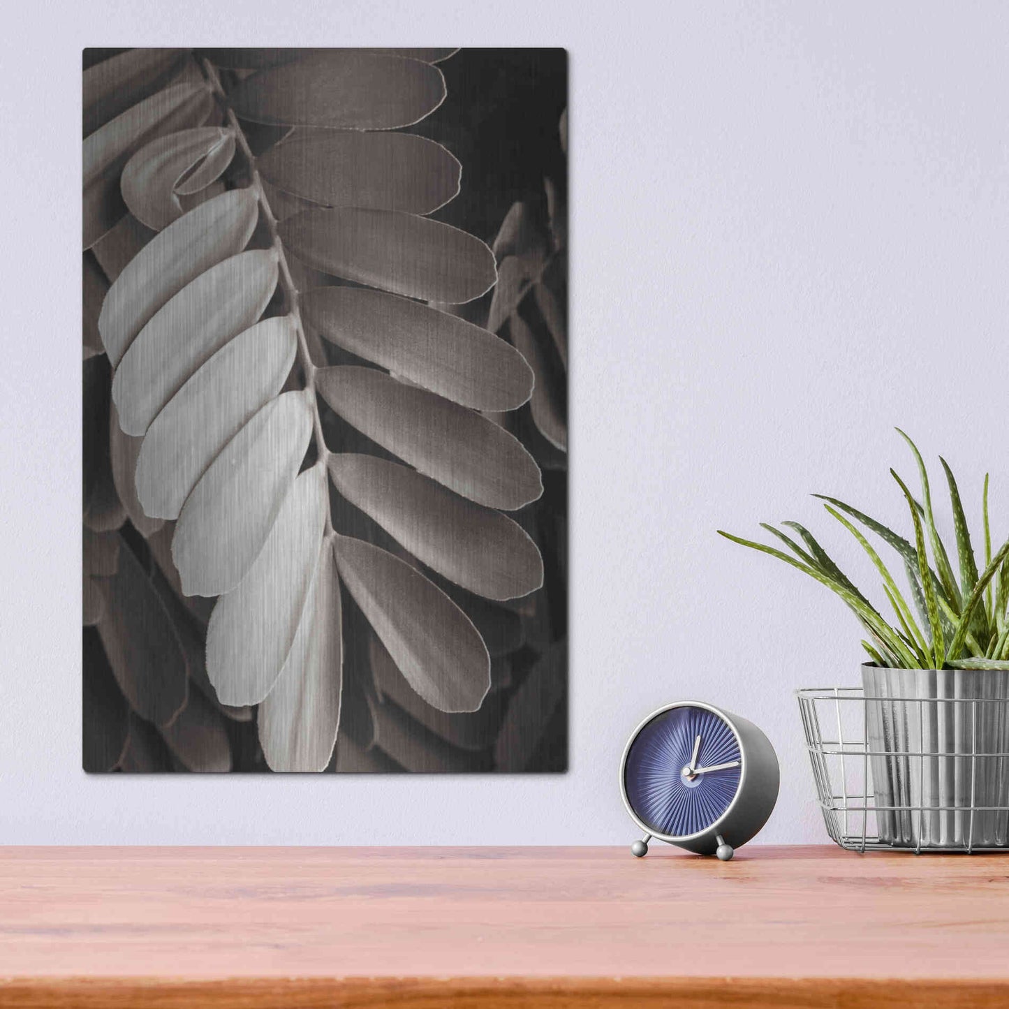 Luxe Metal Art 'Tropical Plant I' by Debra Van Swearingen, Metal Wall Art,12x16