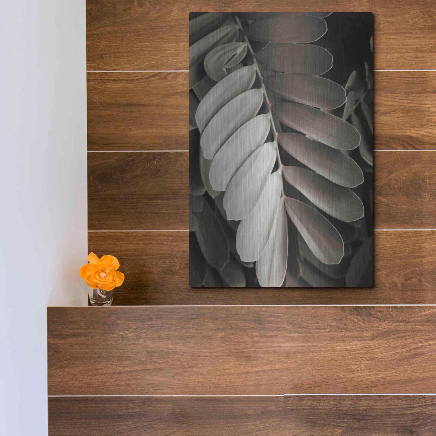 Luxe Metal Art 'Tropical Plant I' by Debra Van Swearingen, Metal Wall Art,12x16