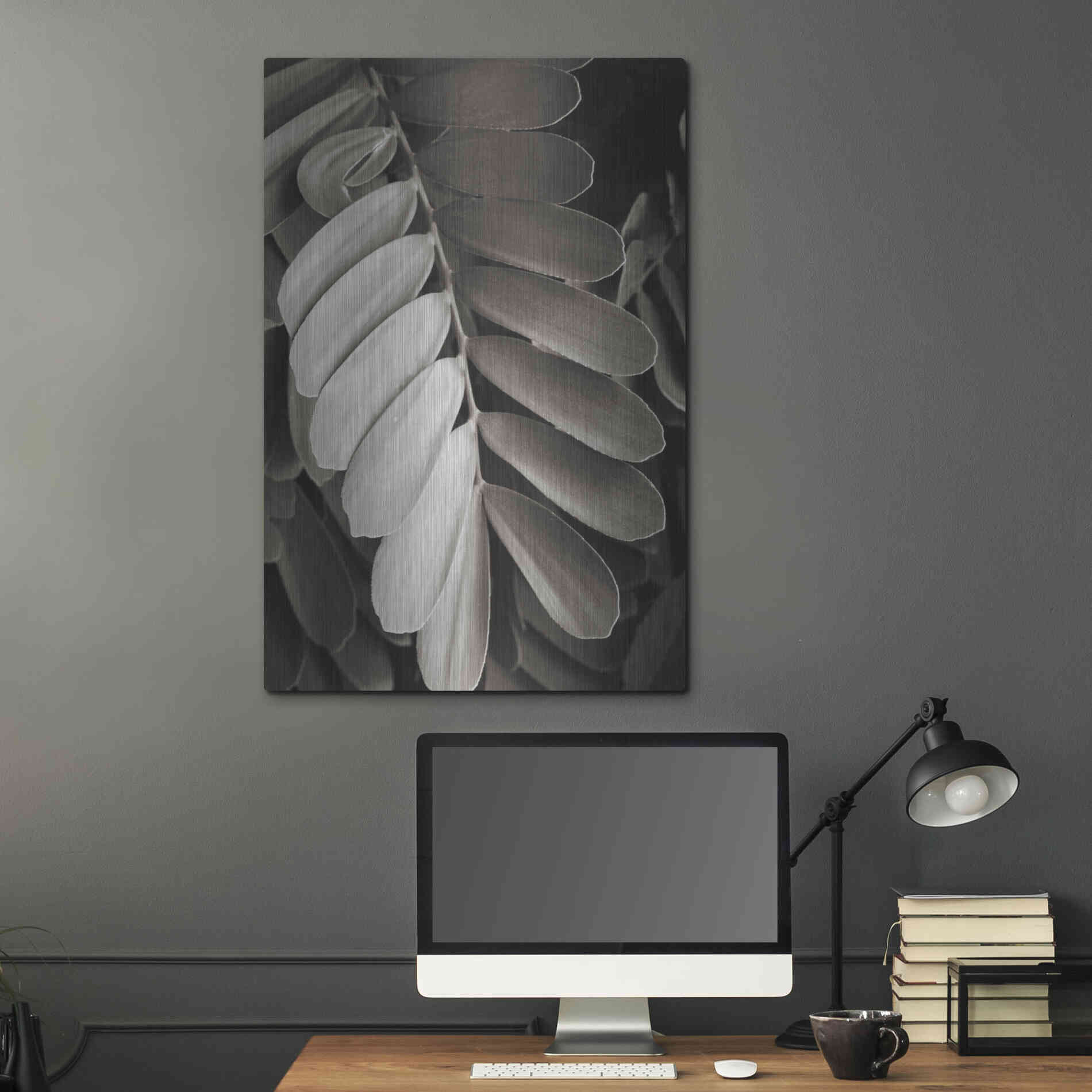 Luxe Metal Art 'Tropical Plant I' by Debra Van Swearingen, Metal Wall Art,24x36