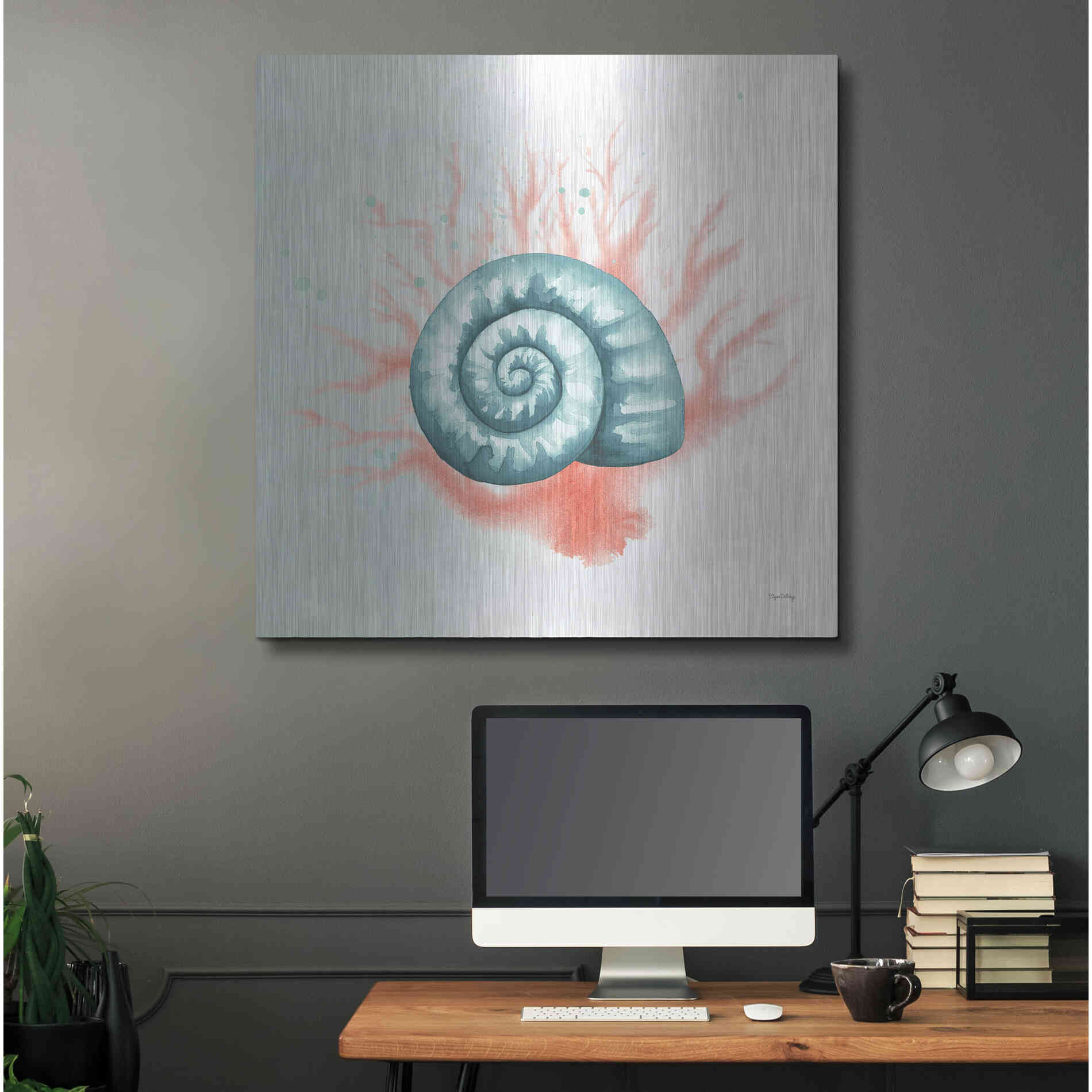 Luxe Metal Art 'Splash I' by Elyse DeNeige, Metal Wall Art,36x36