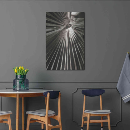 Luxe Metal Art 'Palm Frond 1' by Debra Van Swearingen, Metal Wall Art,24x36