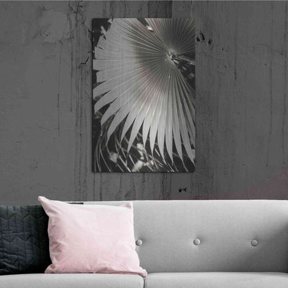 Luxe Metal Art 'Palm Frond 2' by Debra Van Swearingen, Metal Wall Art,24x36