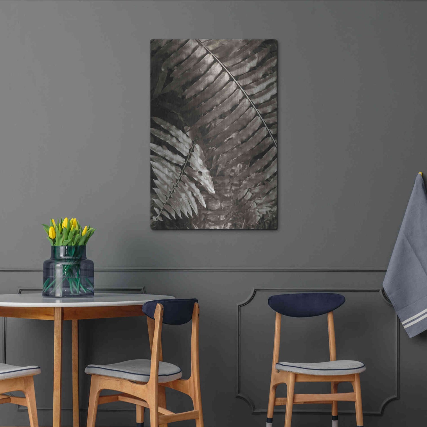 Luxe Metal Art 'Fern I' by Debra Van Swearingen, Metal Wall Art,24x36