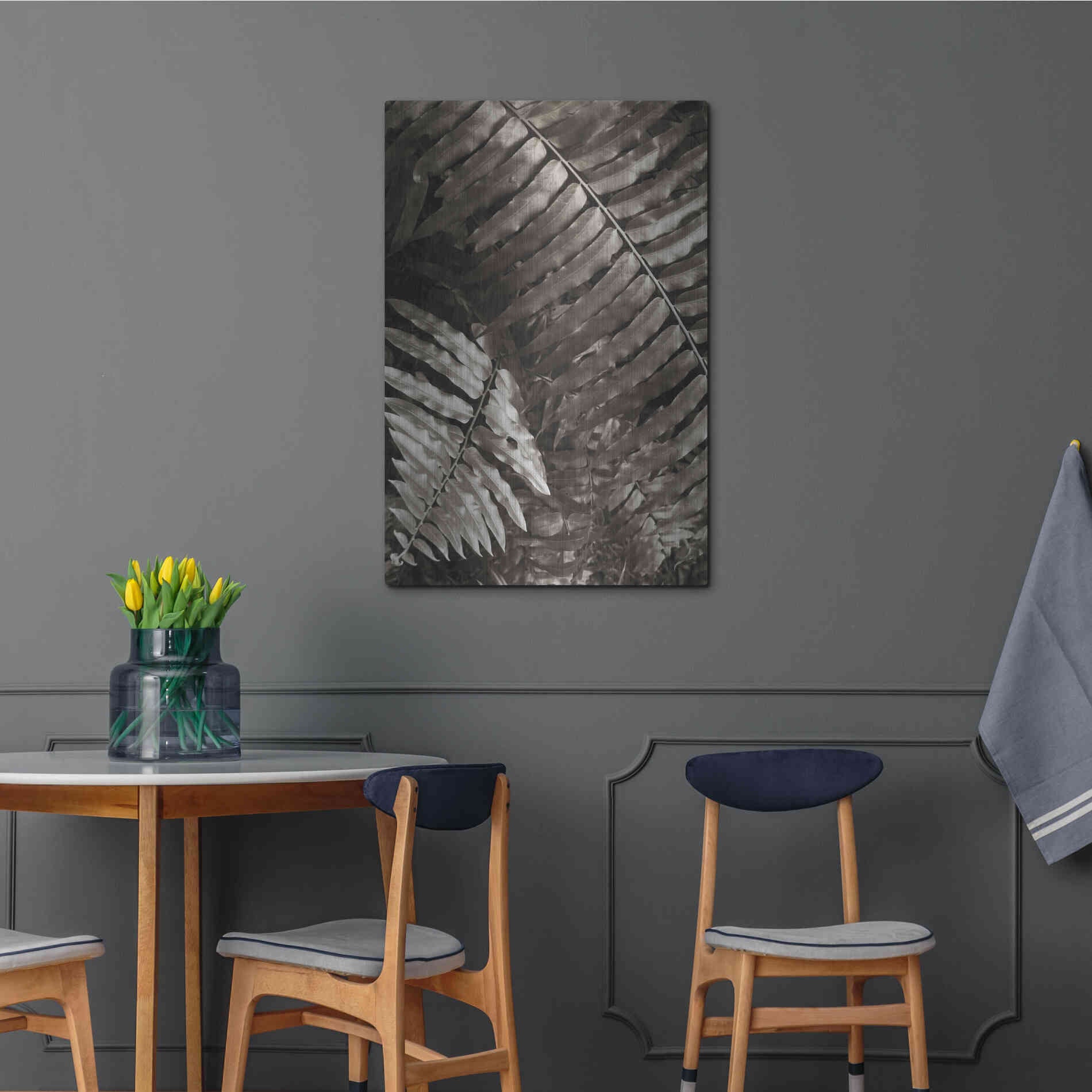 Luxe Metal Art 'Fern I' by Debra Van Swearingen, Metal Wall Art,24x36