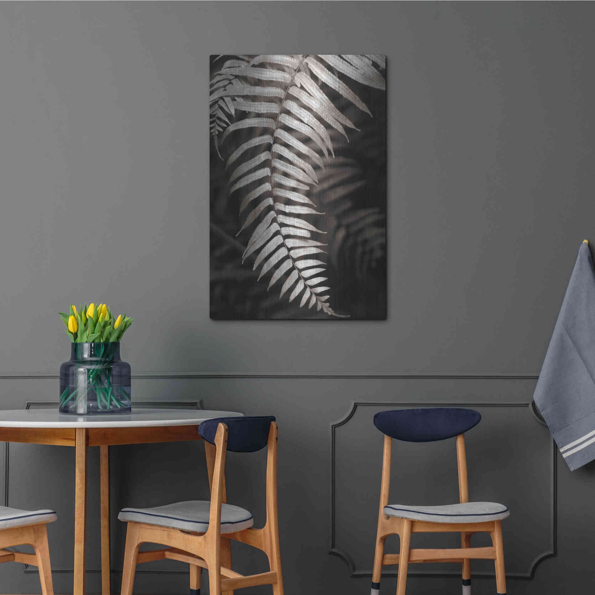 Luxe Metal Art 'Fern II' by Debra Van Swearingen, Metal Wall Art,24x36