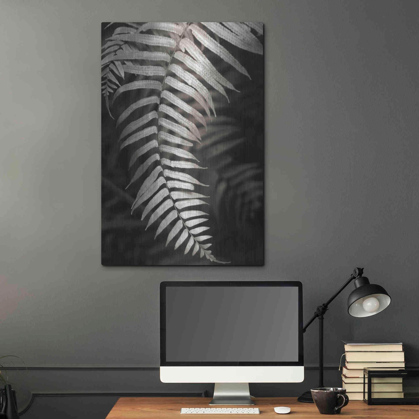 Luxe Metal Art 'Fern II' by Debra Van Swearingen, Metal Wall Art,24x36