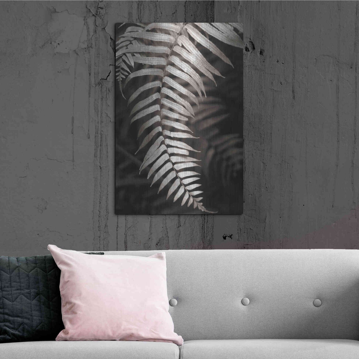 Luxe Metal Art 'Fern II' by Debra Van Swearingen, Metal Wall Art,24x36