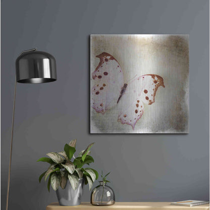 Luxe Metal Art 'Floating Butterfly II' by Debra Van Swearingen, Metal Wall Art,24x24