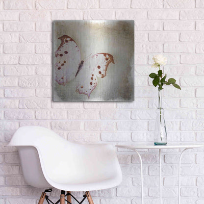 Luxe Metal Art 'Floating Butterfly II' by Debra Van Swearingen, Metal Wall Art,24x24