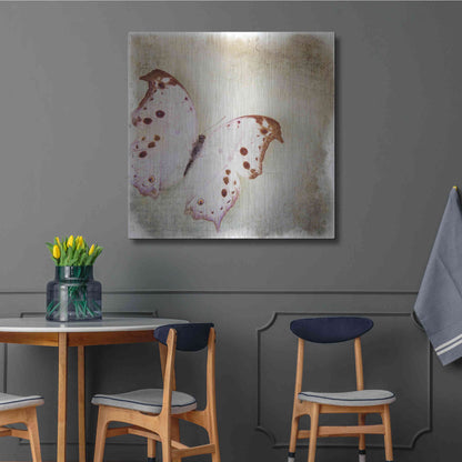 Luxe Metal Art 'Floating Butterfly II' by Debra Van Swearingen, Metal Wall Art,36x36