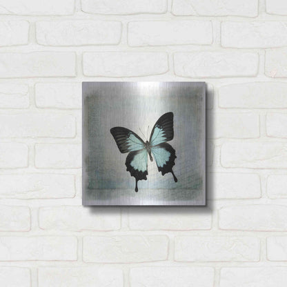 Luxe Metal Art 'Floating Butterfly III' by Debra Van Swearingen, Metal Wall Art,12x12