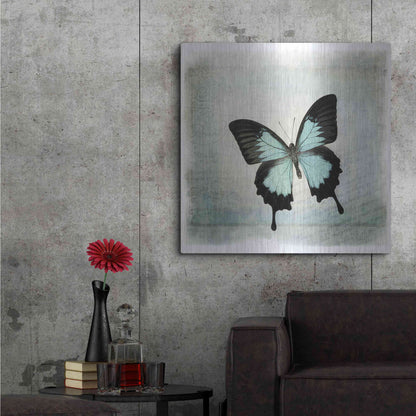 Luxe Metal Art 'Floating Butterfly III' by Debra Van Swearingen, Metal Wall Art,36x36