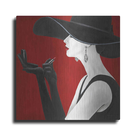 Luxe Metal Art 'Haute Chapeau Rouge II' by Marco Fabiano, Metal Wall Art