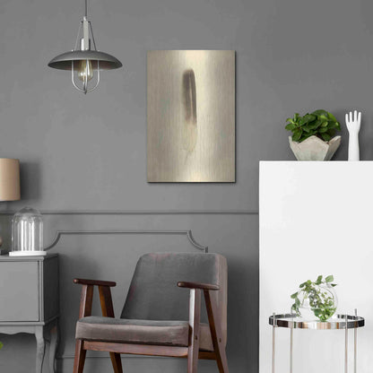 Luxe Metal Art 'Feather II Vintage' by Debra Van Swearingen, Metal Wall Art,16x24