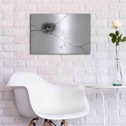 Luxe Metal Art 'Nest and Branch I' by Debra Van Swearingen, Metal Wall Art,24x16
