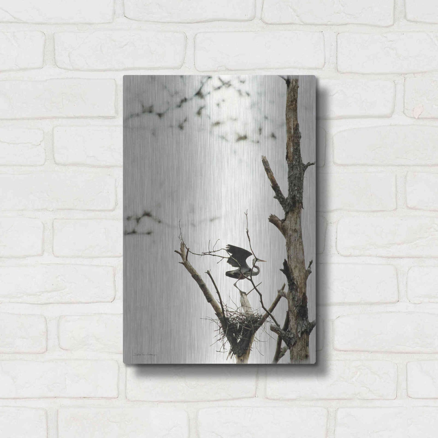 Luxe Metal Art 'Poised' by Debra Van Swearingen, Metal Wall Art,12x16