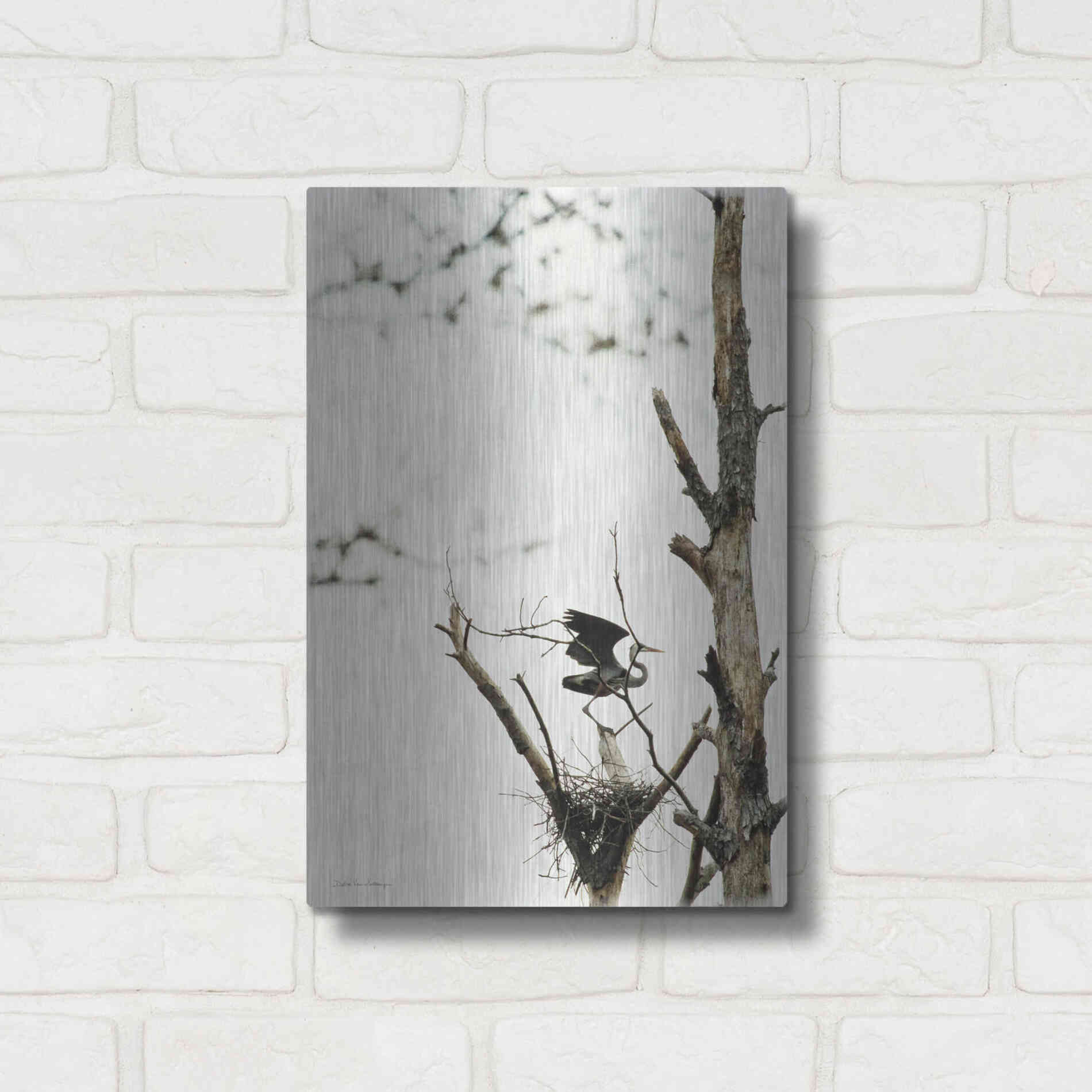 Luxe Metal Art 'Poised' by Debra Van Swearingen, Metal Wall Art,12x16