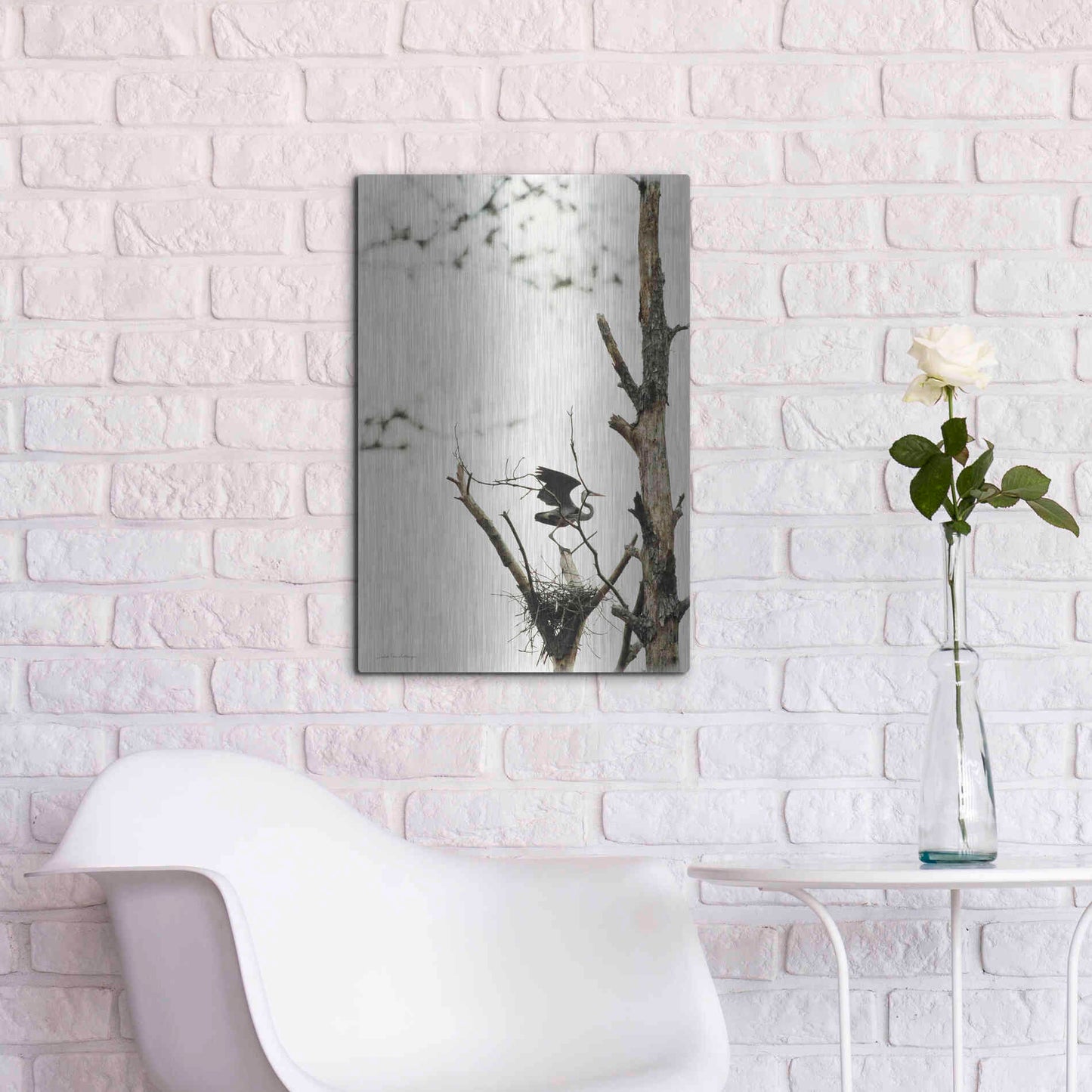 Luxe Metal Art 'Poised' by Debra Van Swearingen, Metal Wall Art,16x24