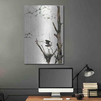 Luxe Metal Art 'Poised' by Debra Van Swearingen, Metal Wall Art,24x36
