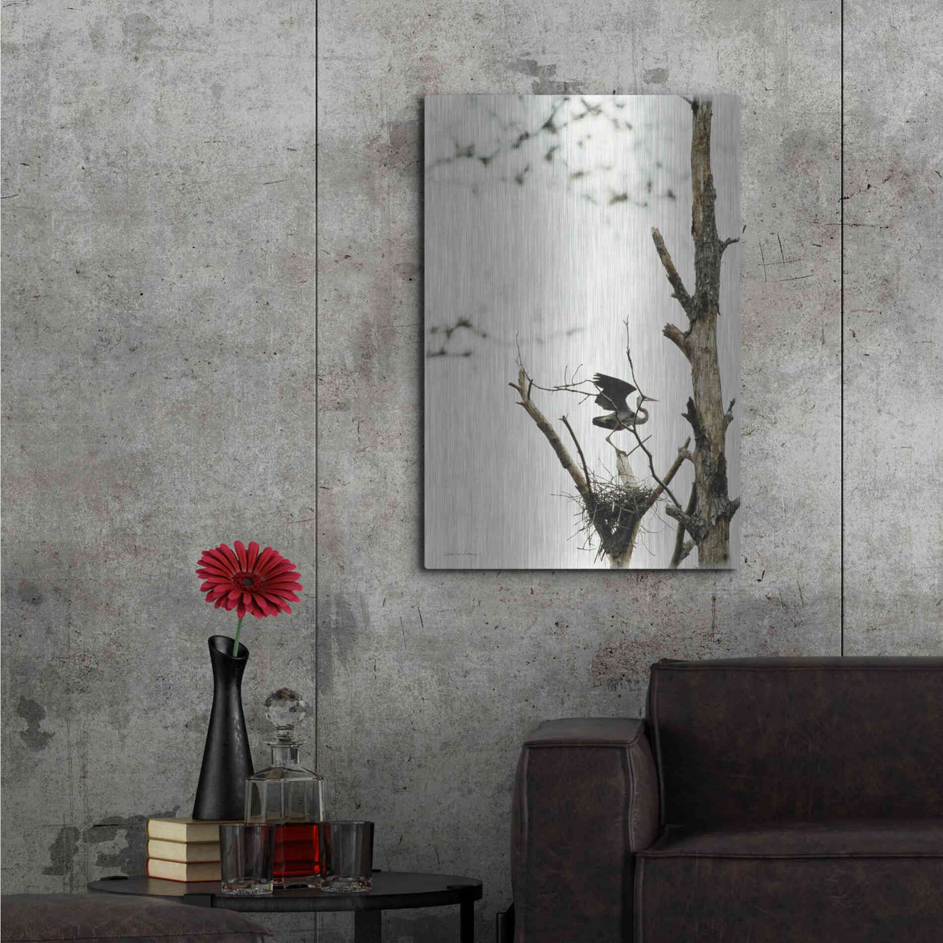 Luxe Metal Art 'Poised' by Debra Van Swearingen, Metal Wall Art,24x36