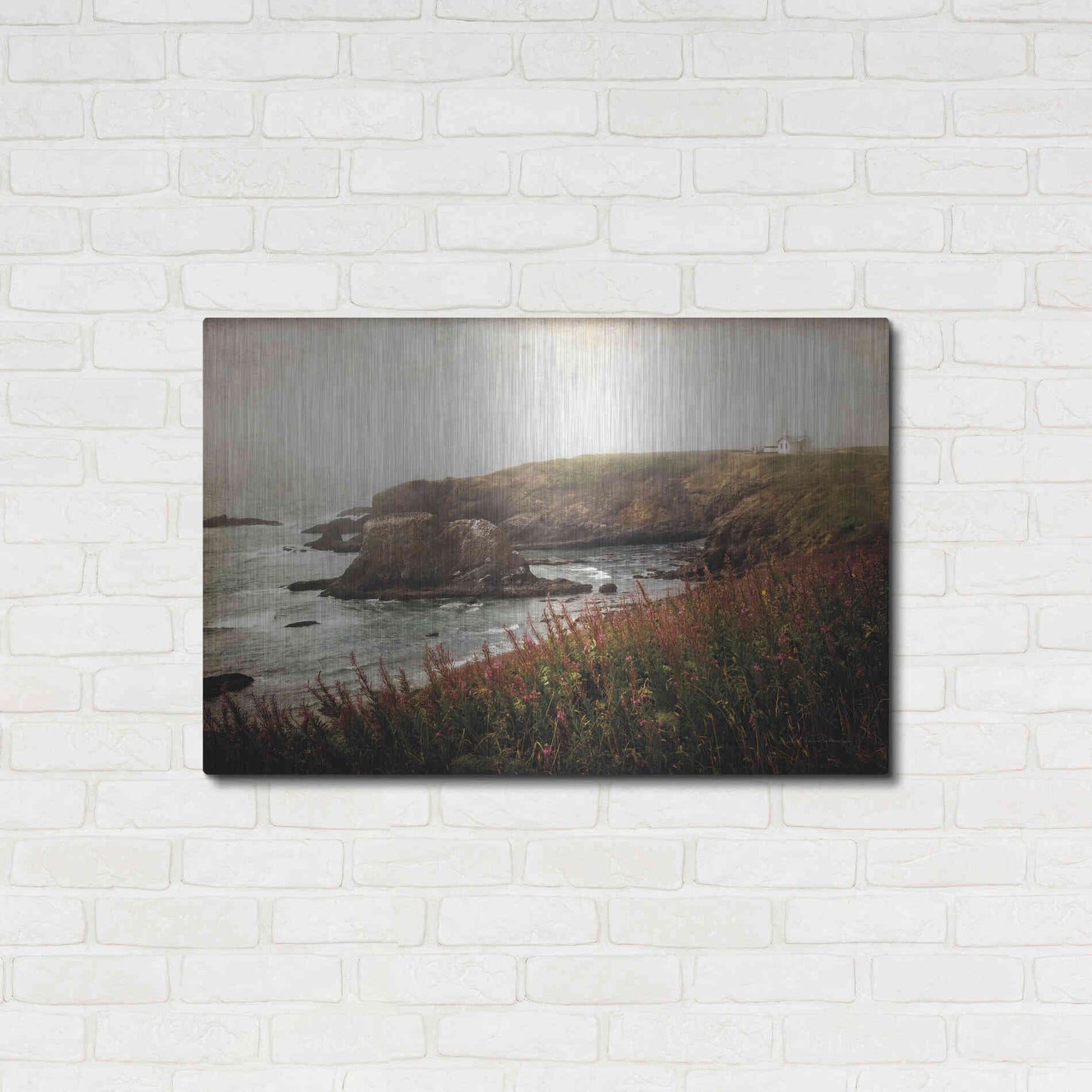 Luxe Metal Art 'Coastal Mist' by Debra Van Swearingen, Metal Wall Art,36x24