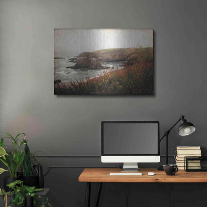 Luxe Metal Art 'Coastal Mist' by Debra Van Swearingen, Metal Wall Art,36x24