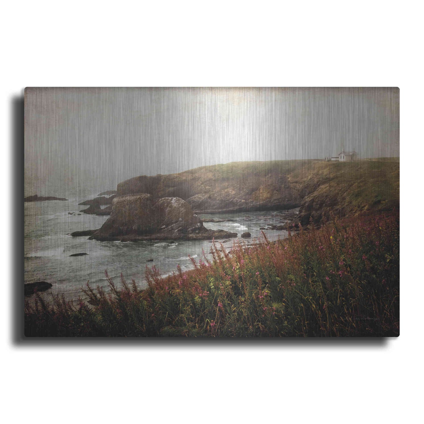 Luxe Metal Art 'Coastal Mist' by Debra Van Swearingen, Metal Wall Art