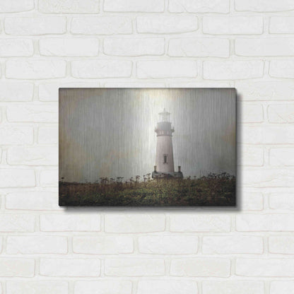 Luxe Metal Art 'Lonely Lighthouse II' by Debra Van Swearingen, Metal Wall Art,24x16