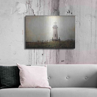 Luxe Metal Art 'Lonely Lighthouse II' by Debra Van Swearingen, Metal Wall Art,36x24
