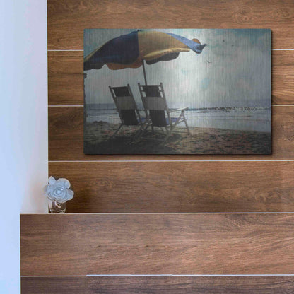 Luxe Metal Art 'Sea For Two' by Debra Van Swearingen, Metal Wall Art,16x12