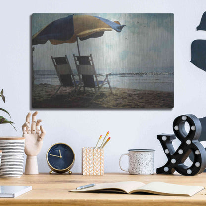 Luxe Metal Art 'Sea For Two' by Debra Van Swearingen, Metal Wall Art,16x12