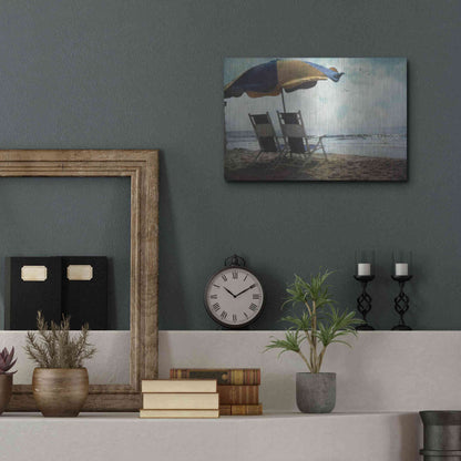 Luxe Metal Art 'Sea For Two' by Debra Van Swearingen, Metal Wall Art,16x12