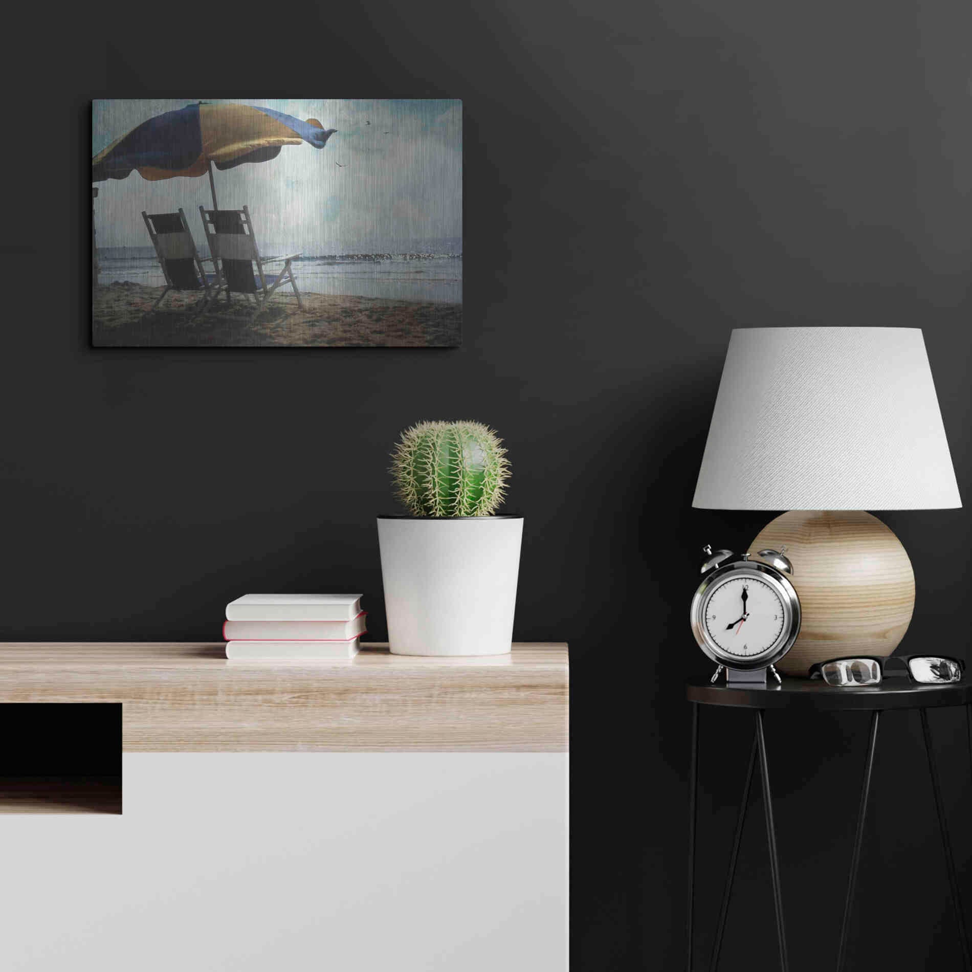 Luxe Metal Art 'Sea For Two' by Debra Van Swearingen, Metal Wall Art,24x16