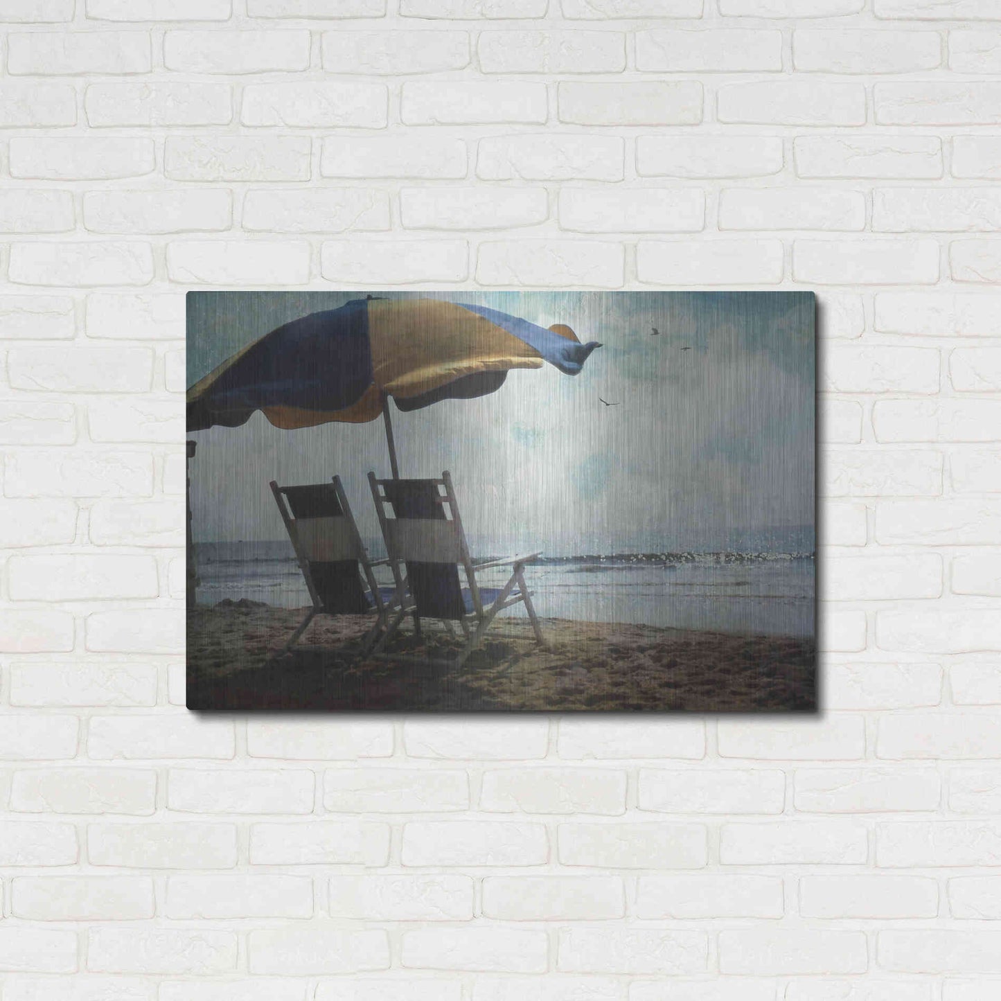 Luxe Metal Art 'Sea For Two' by Debra Van Swearingen, Metal Wall Art,36x24