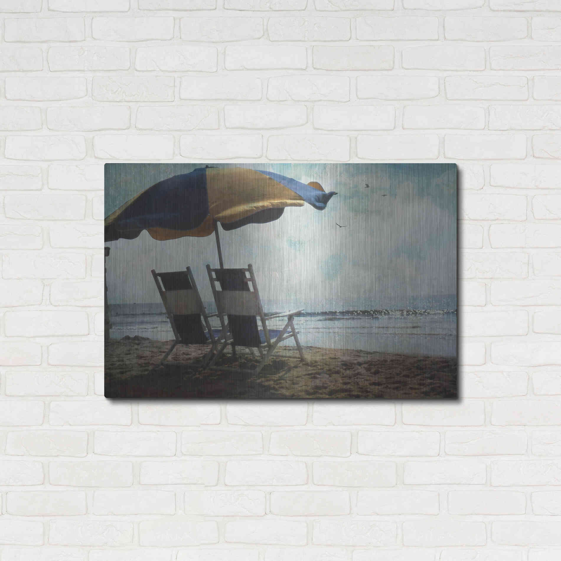 Luxe Metal Art 'Sea For Two' by Debra Van Swearingen, Metal Wall Art,36x24