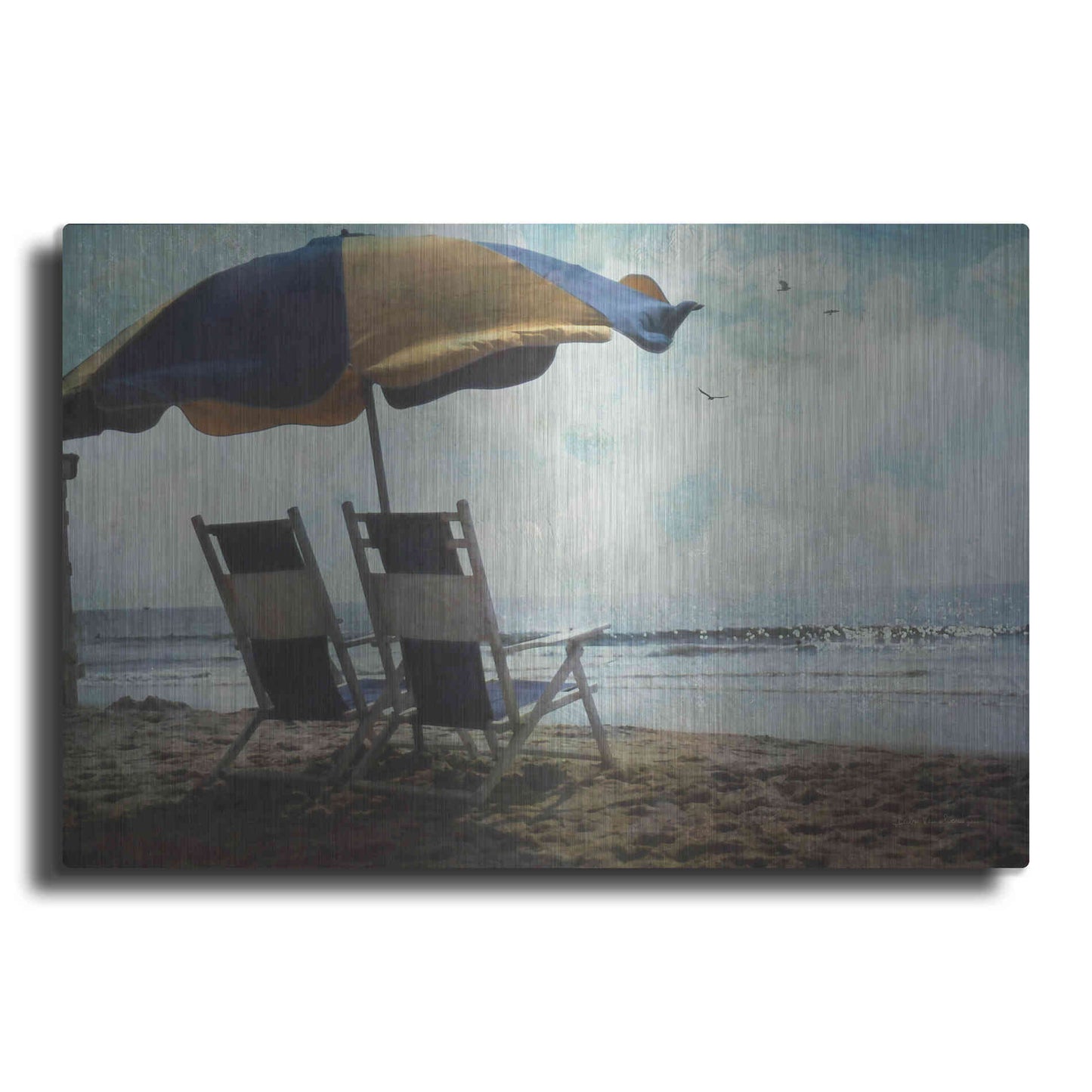 Luxe Metal Art 'Sea For Two' by Debra Van Swearingen, Metal Wall Art