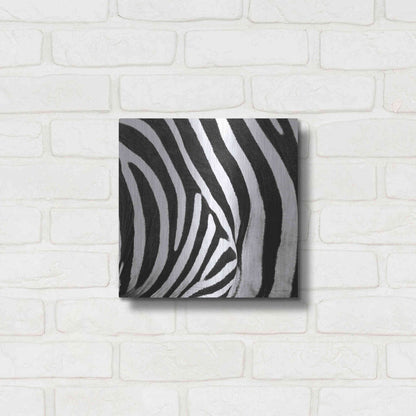 Luxe Metal Art 'Zebra IV' by Debra Van Swearingen, Metal Wall Art,12x12